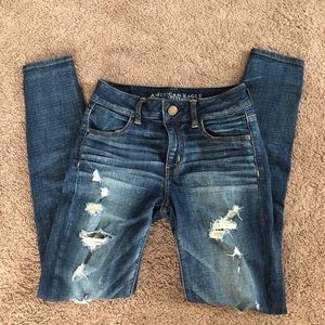 Distressed American Eagle Jeans WORN ONCE